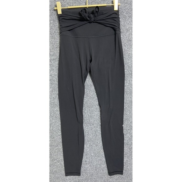 lululemon athletica Pants - Lululemon Leggings Women 4 Black 29" Align Wrap Waist  Athleisure Yoga Train EUC
